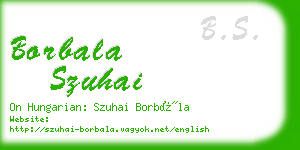 borbala szuhai business card